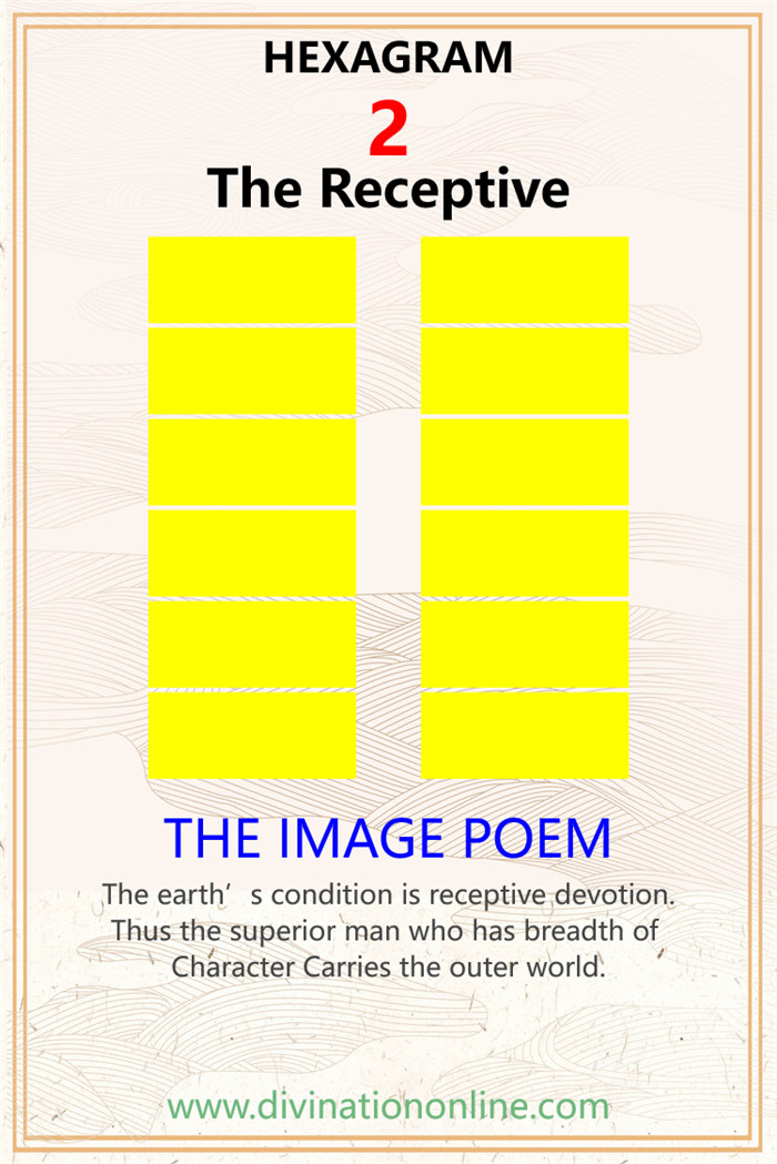 meaning of Hexagram 2 i ching for love