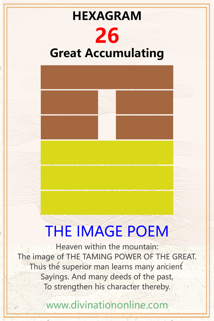 Exploring IChing Hexagram 26: The Taming Power of the Great