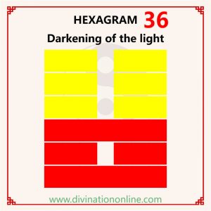 IChing Hexagram 36 meaning: Darkening of the light