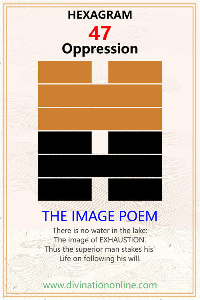 iChing 47: Oppression (Exhaustion) -Meaning and Interpretation