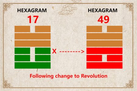 I Ching hexagram 17 to 49 meaning and explained